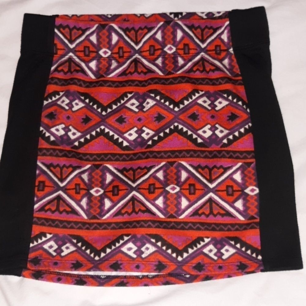 Nollie Bodycon Tribal Print Sexy Mini Skirt XS